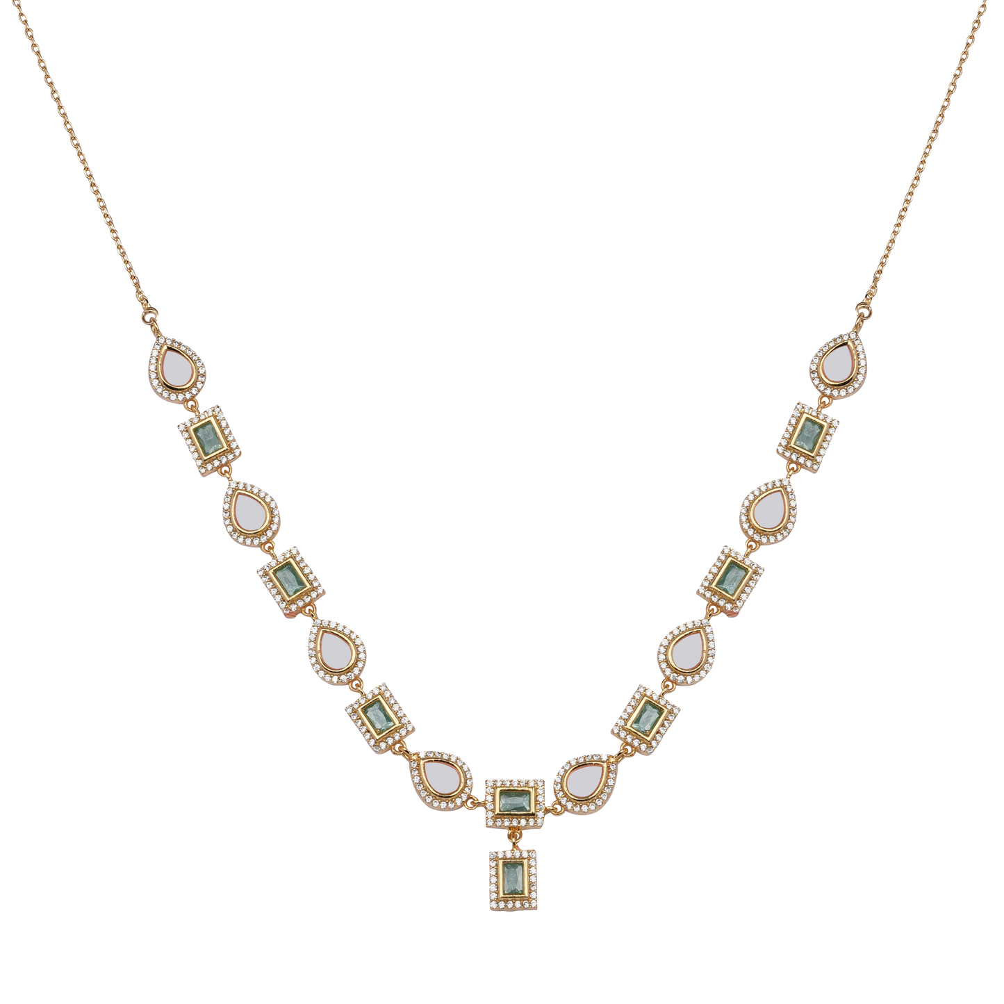 Emerald Droplet Radiance Necklace