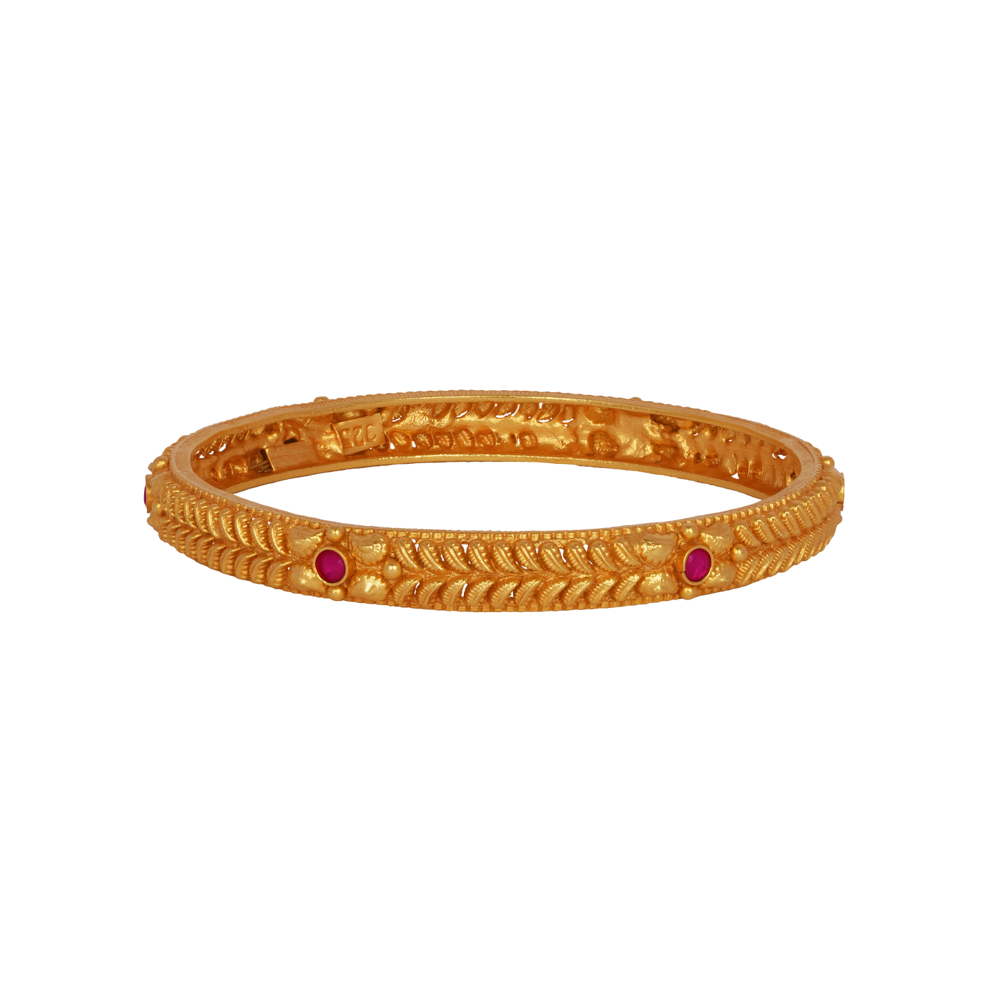 Ruby Fern Motif Bangle