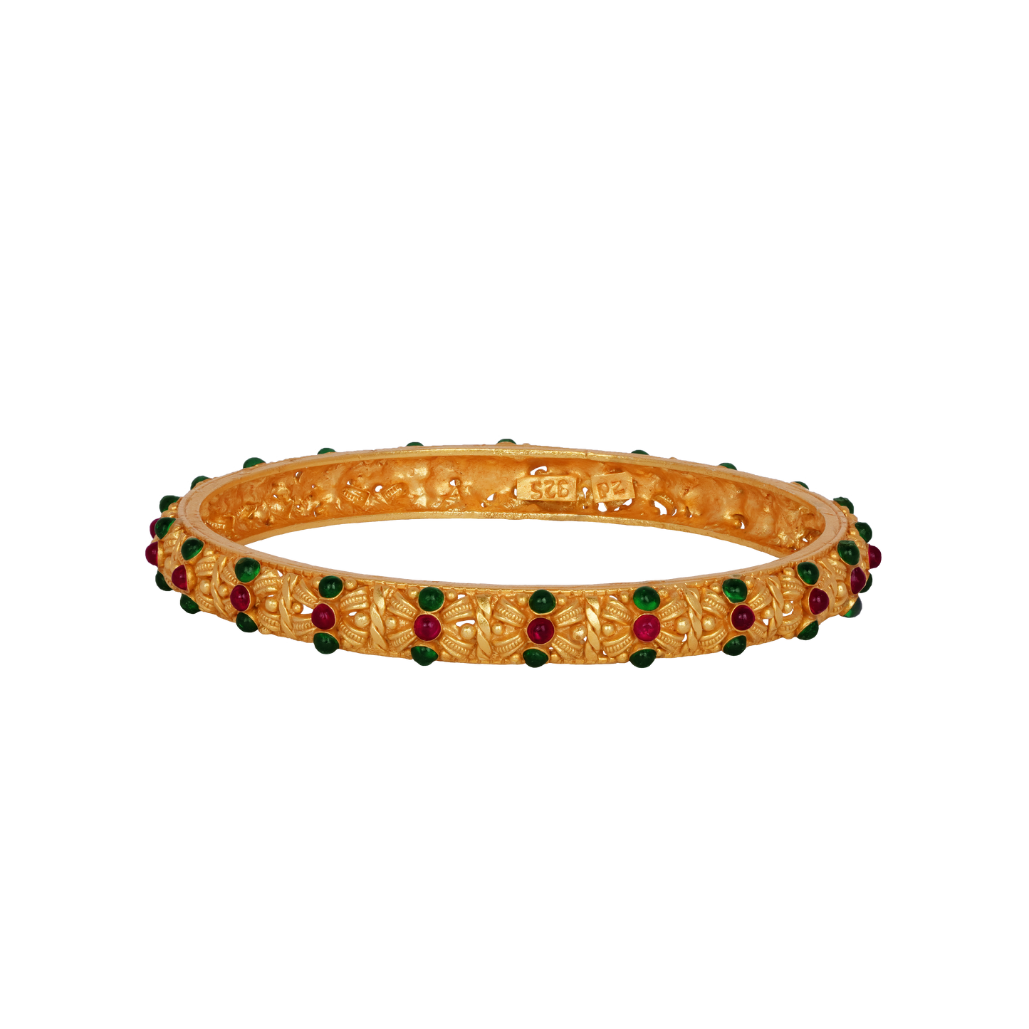 Royal Ruby and Emerald Heritage Bangle