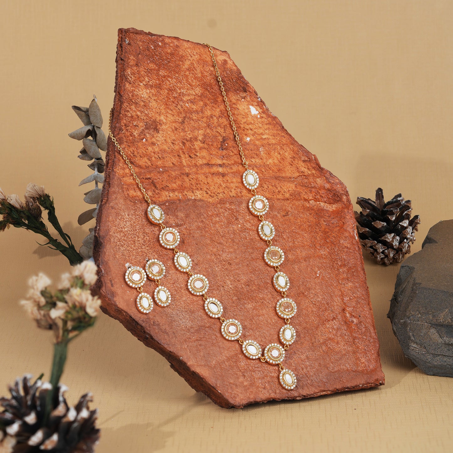 Amber Dusk Medallion Necklace