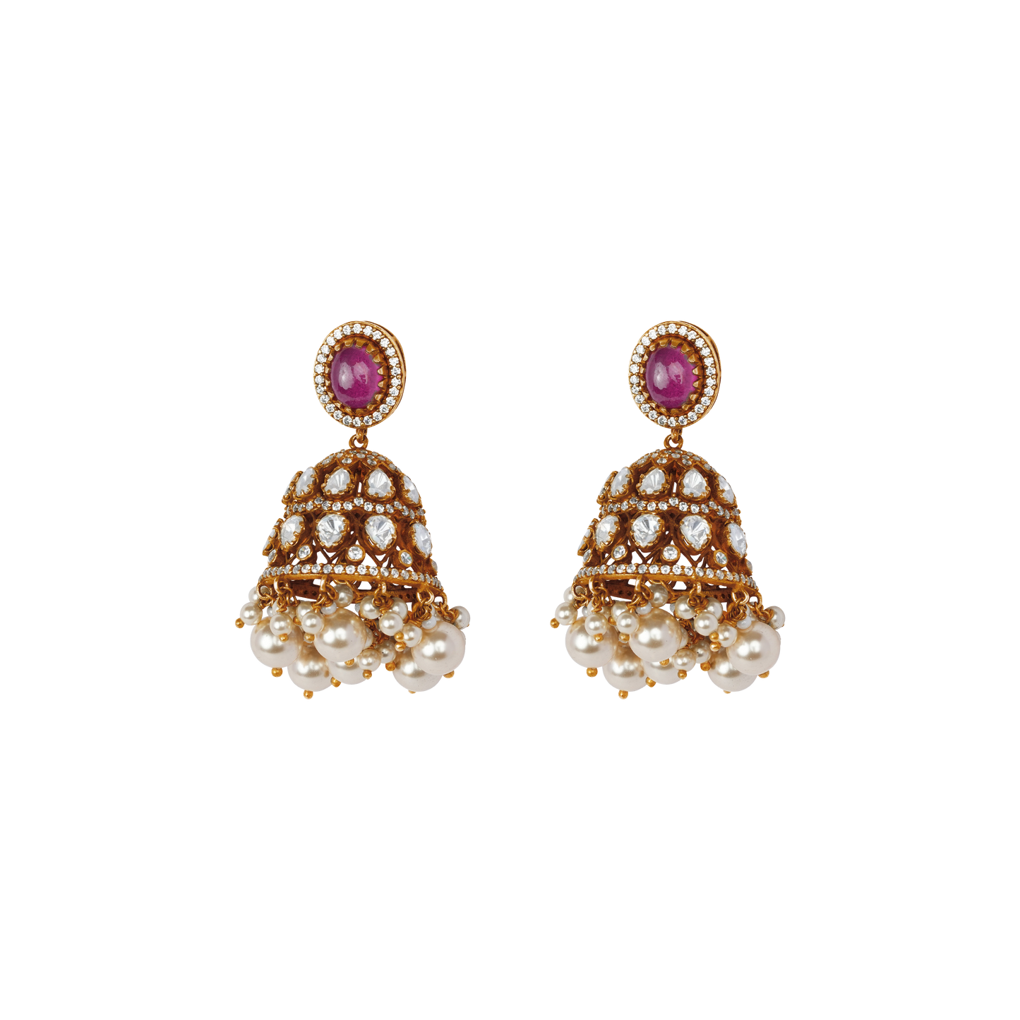 Royal Rouge Kundan Jhumka