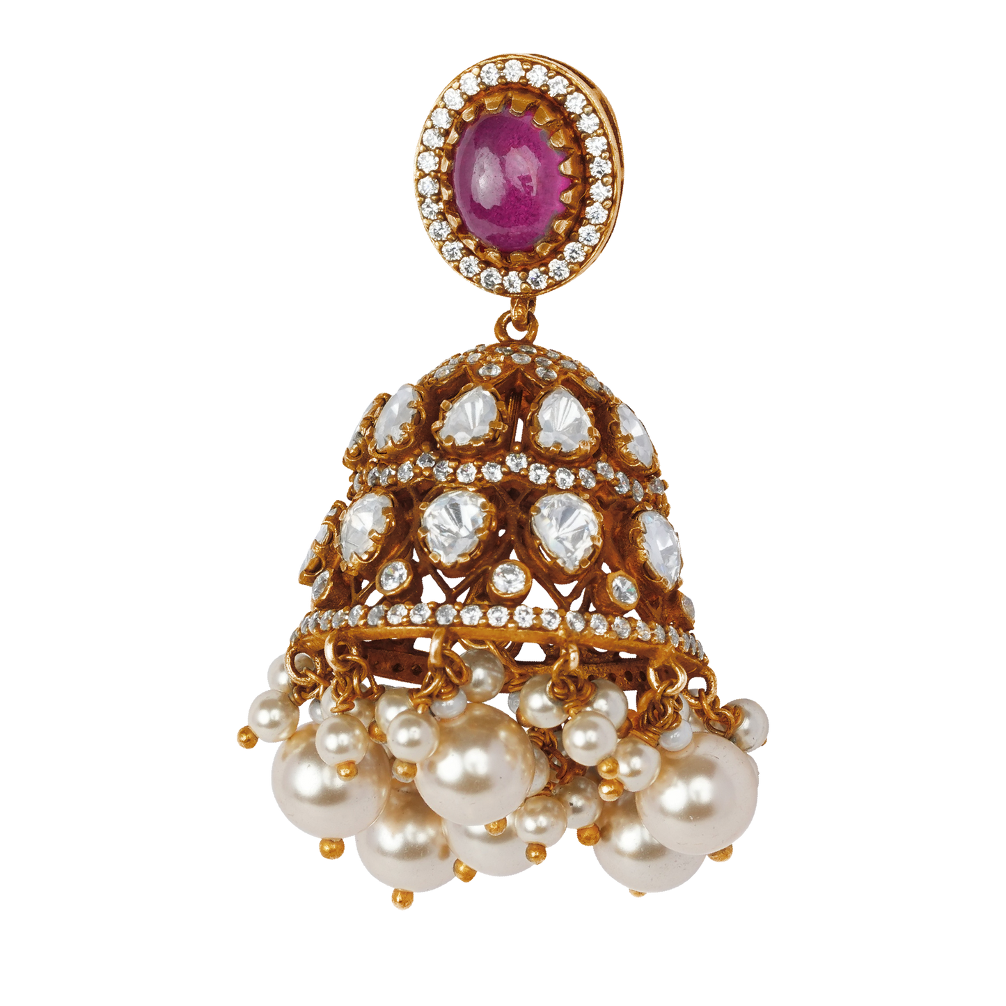 Royal Rouge Kundan Jhumka