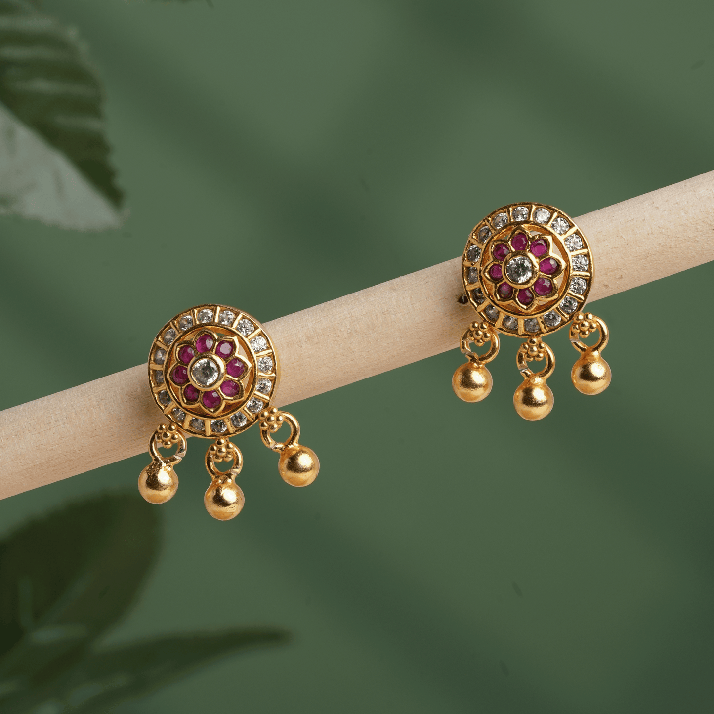 Chandrika Round Drop Earring