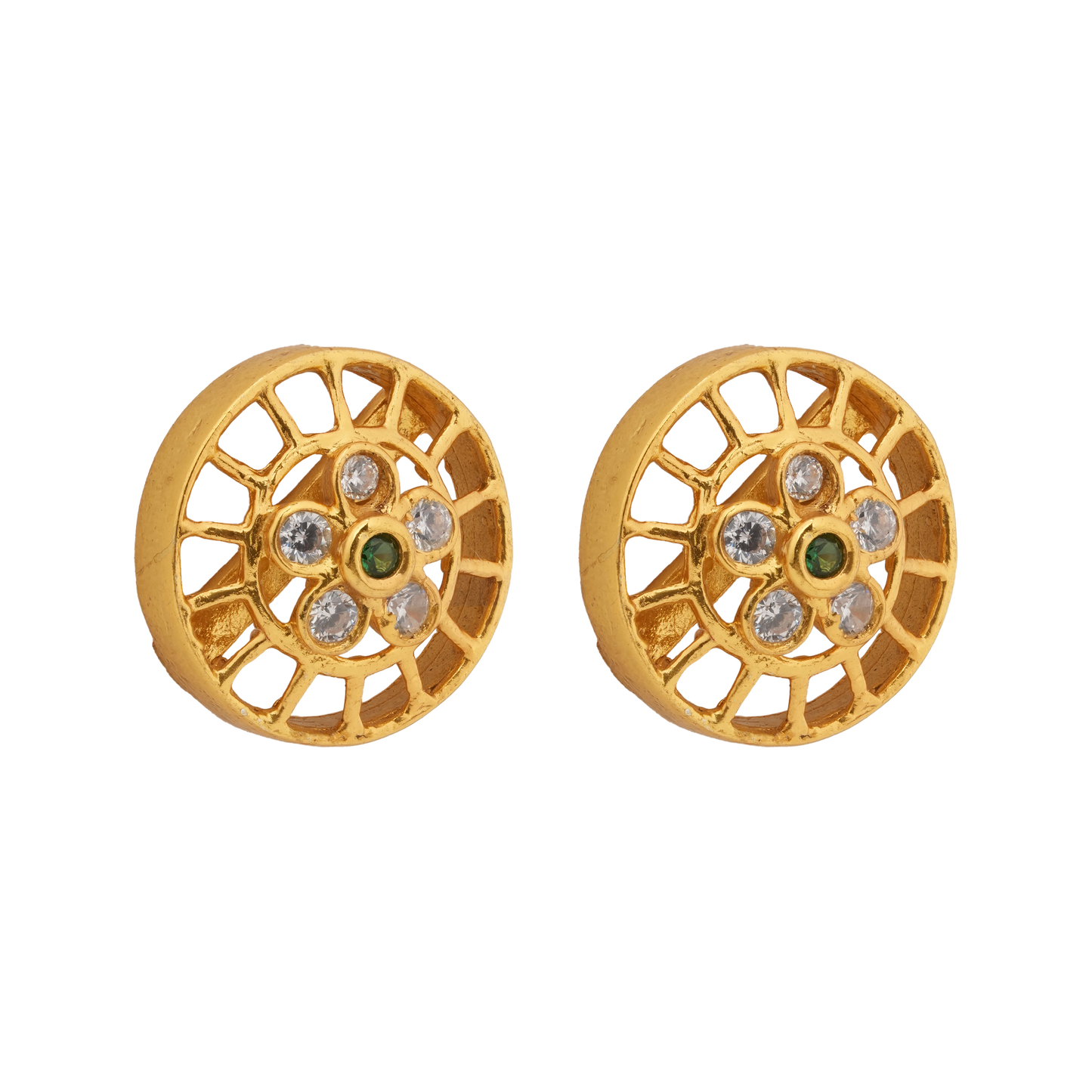 Golden Lattice Radiant Studs