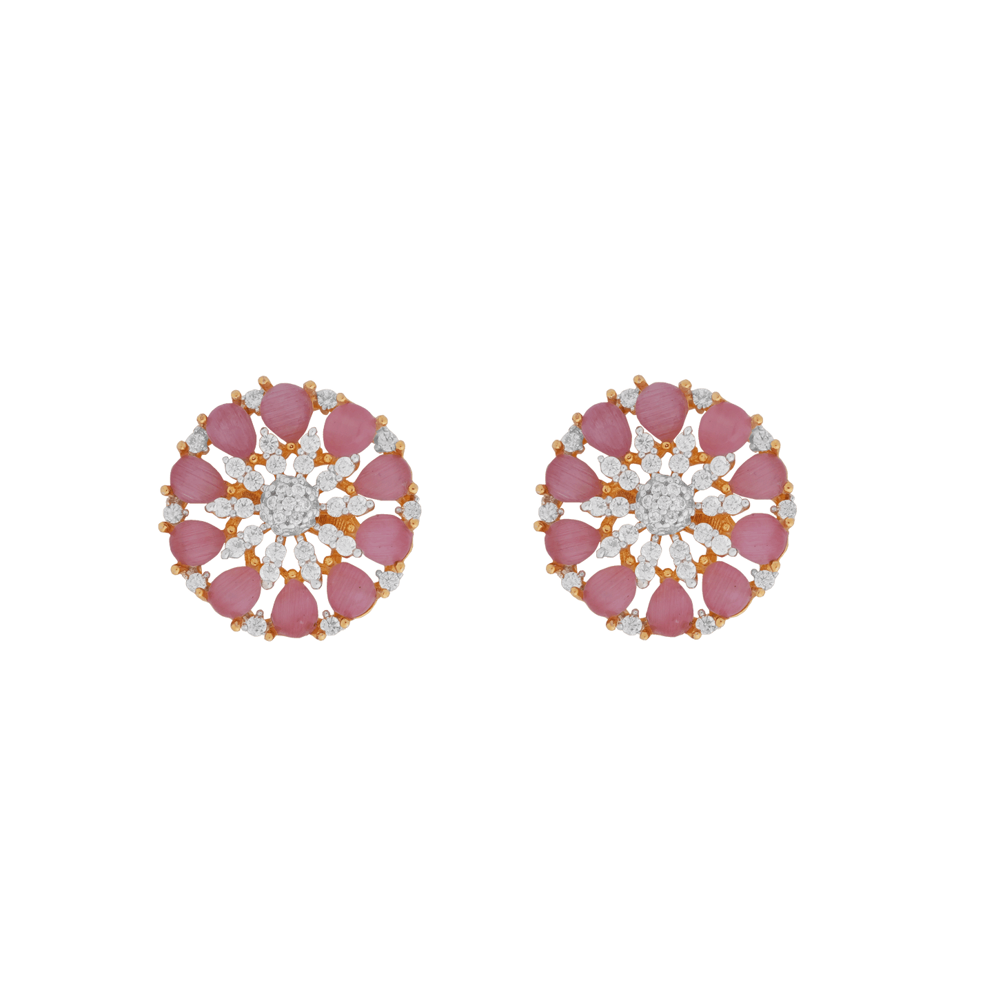 Blush Radiance Floral Earrings