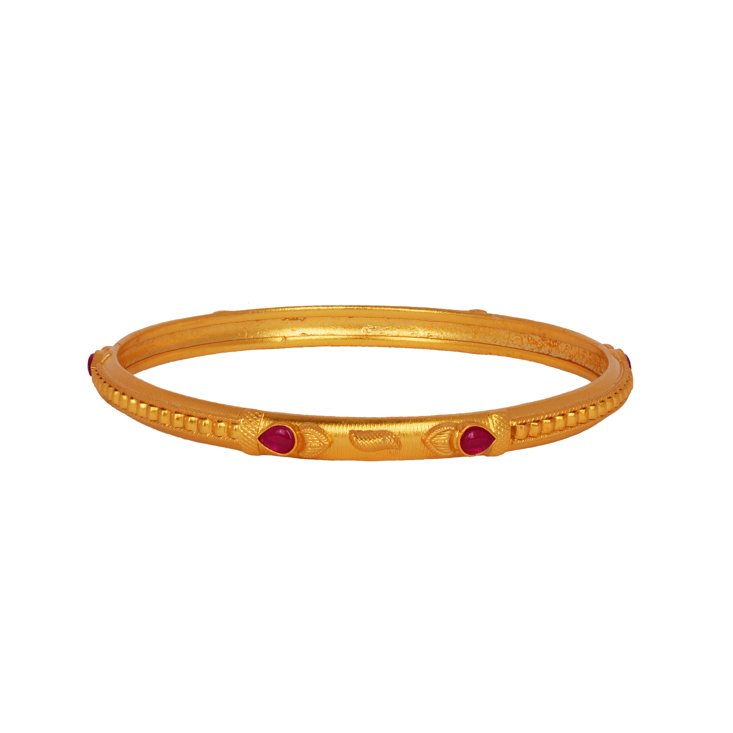 Ruby Leaf Harmony Bangle