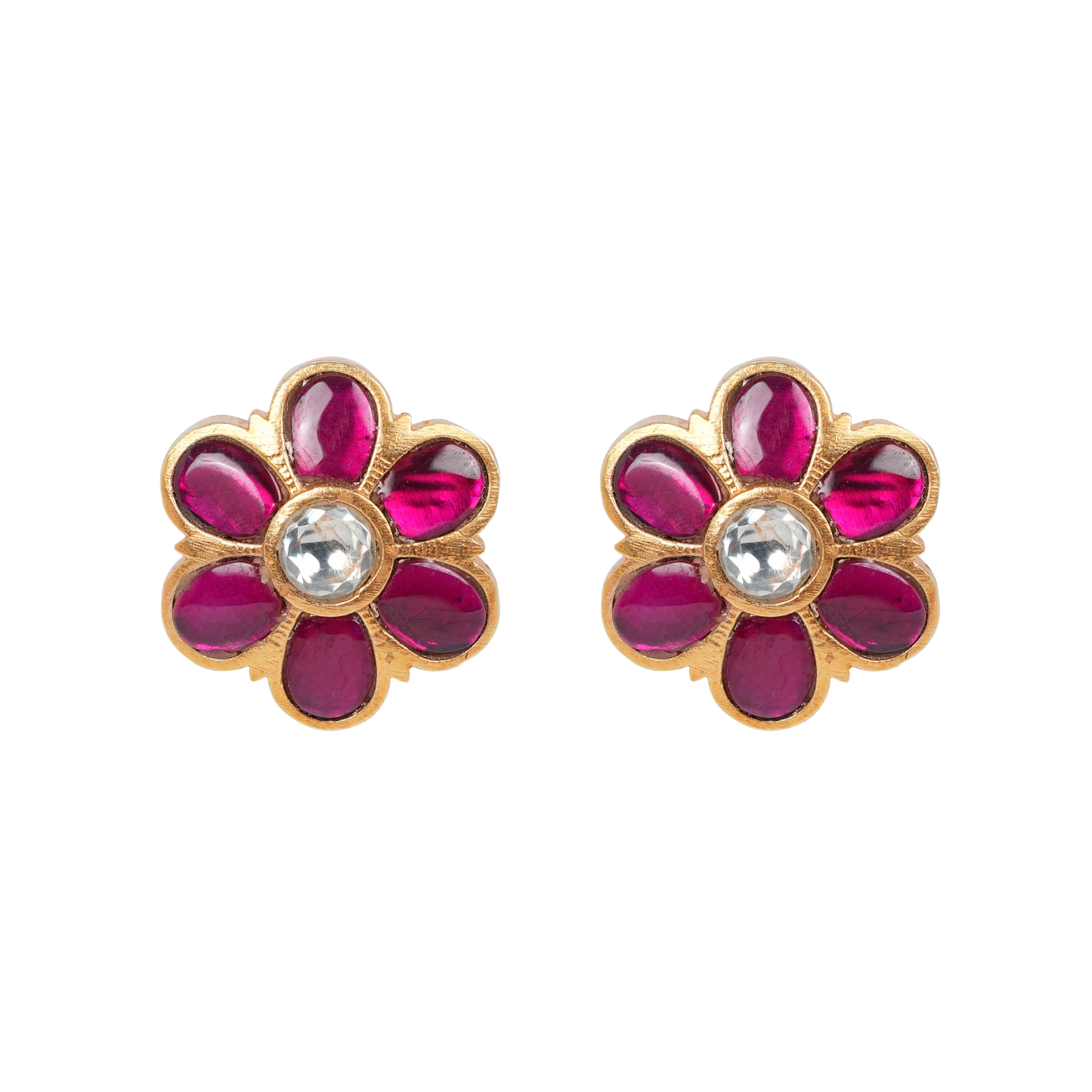 Ruhani Ruby Bloom Studs