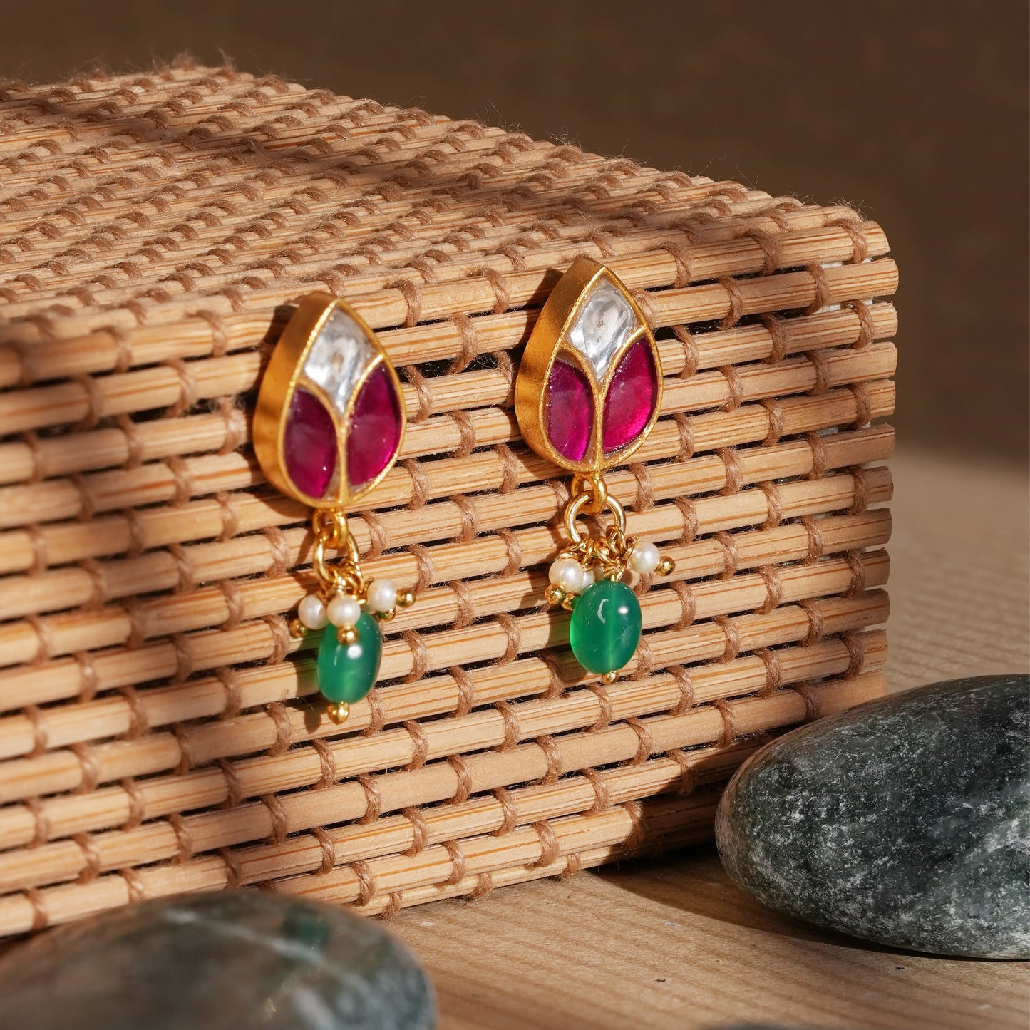 Aarohi Lotus Stud Drops