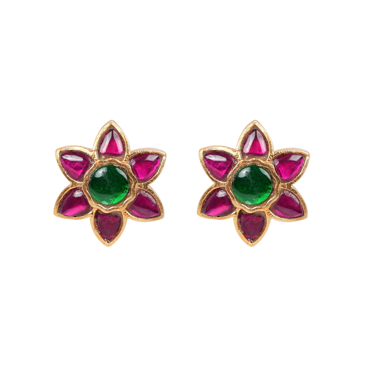 Padma Studs with Antique Gold Finish