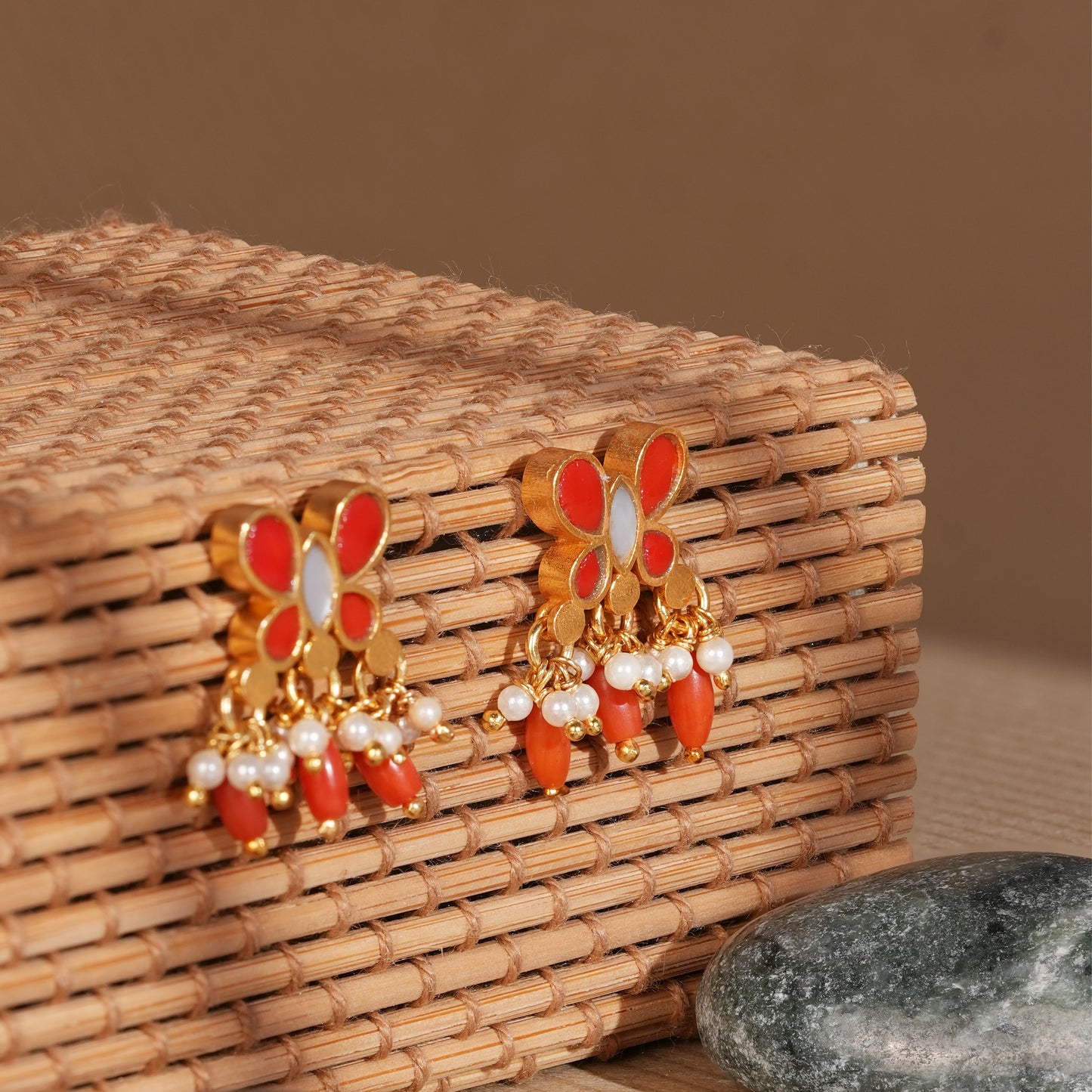 Antique Coral Bloom Dangler