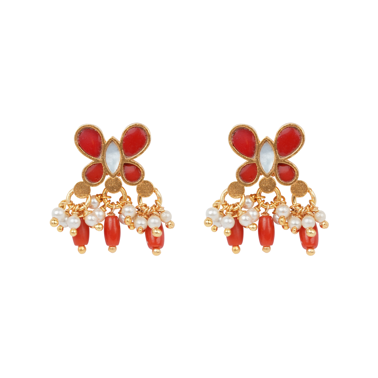 Antique Coral Bloom Dangler