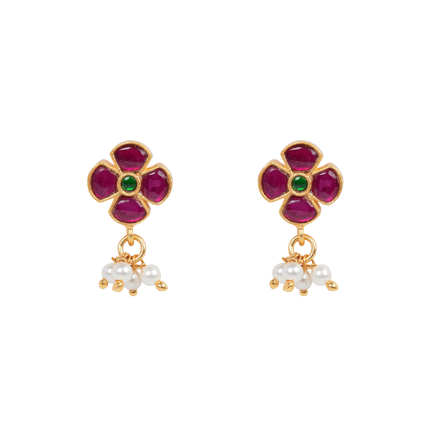 Ruby Petal Pearl Drops