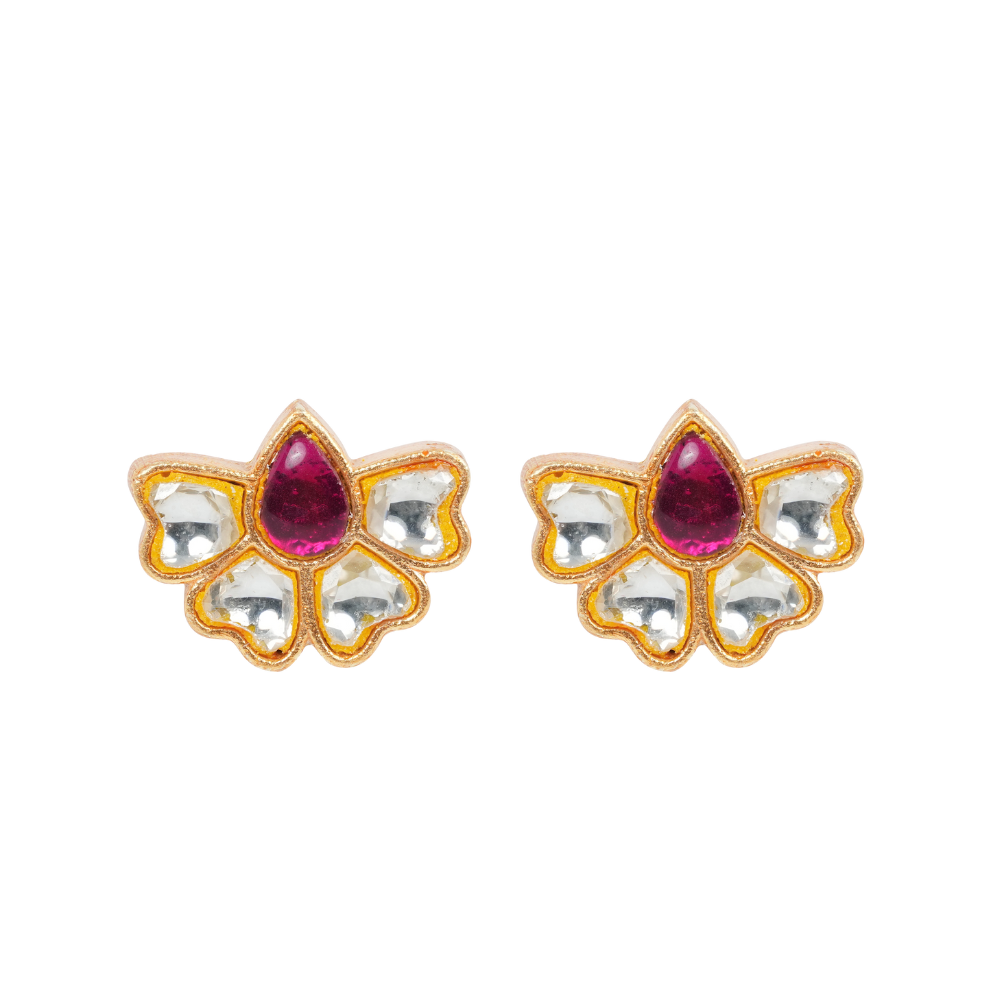 Ruby Radiance Lotus Studs