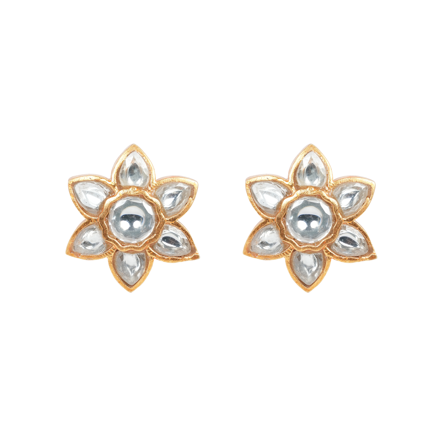 Nitya Kundan Lotus Studs