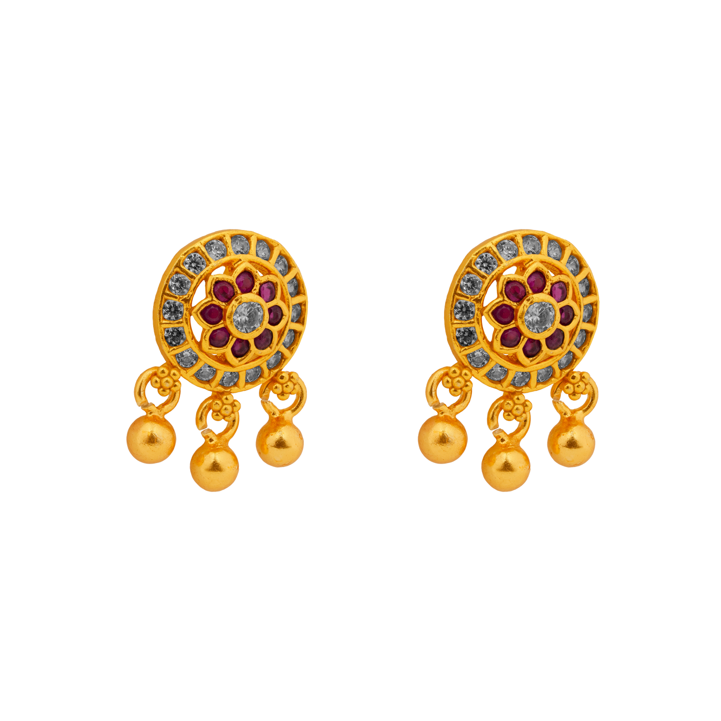 Chandrika Round Drop Earring