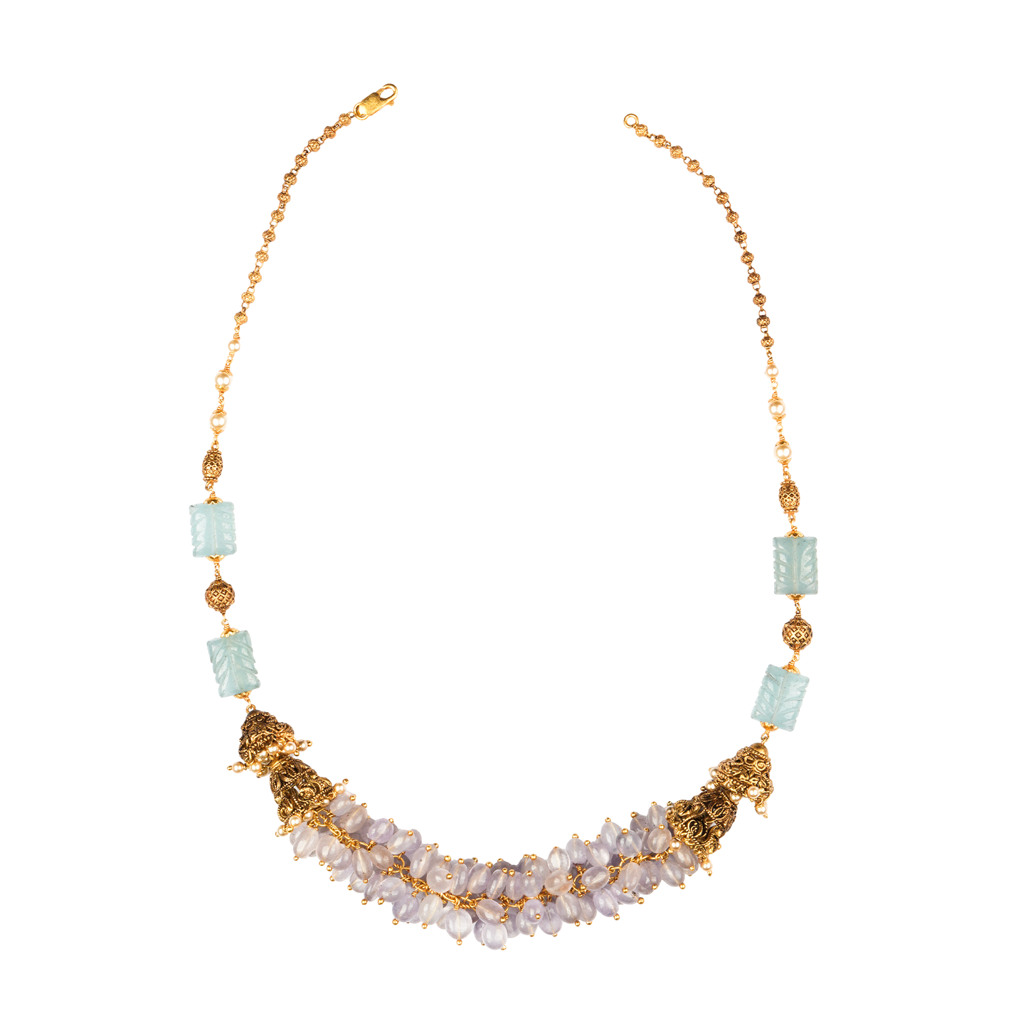 Seafoam Elegance Pearl Necklace