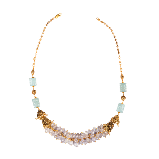 Seafoam Elegance Pearl Necklace