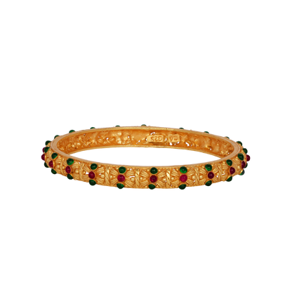 Royal Ruby and Emerald Heritage Bangle