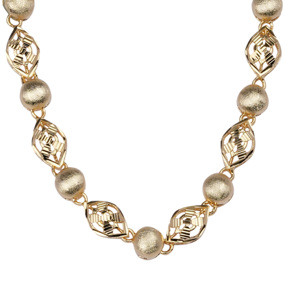 Golden Lattice Charm Bracelet