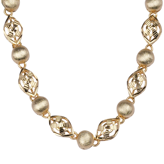 Golden Lattice Charm Bracelet
