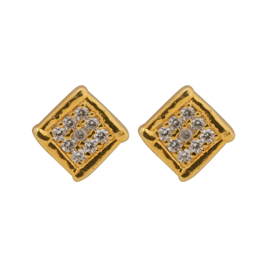 Vintage Diamond‑Glint Studs