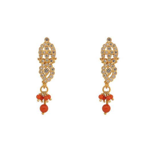 Sanskriti Coral Drop Chandbaalis