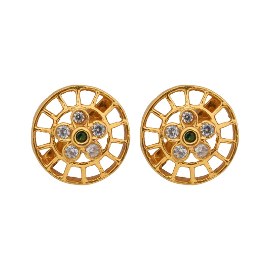Golden Lattice Radiant Studs
