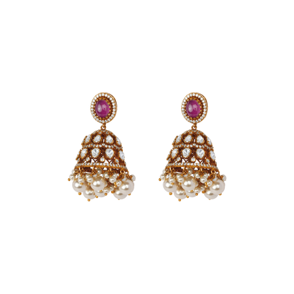 Royal Rouge Kundan Jhumka
