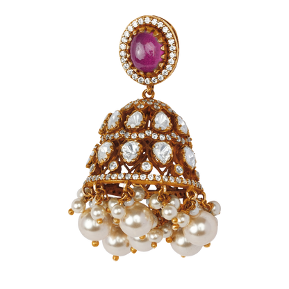 Royal Rouge Kundan Jhumka