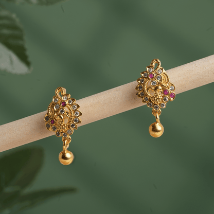 Peacock Majesty Drop Earring