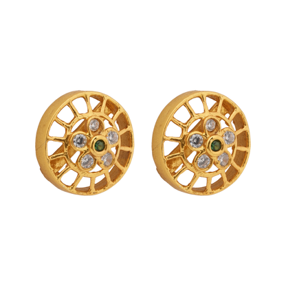 Golden Lattice Radiant Studs