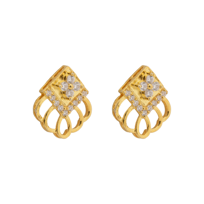 Art Deco Diamond Crest Studs