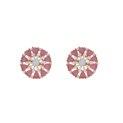 Blush Radiance Floral Earrings