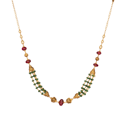 Ruby Harvest Beads Necklace