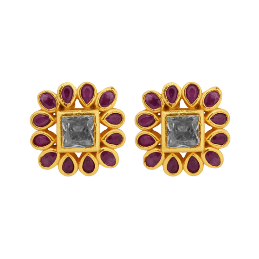 Rajnigandha Ruby Radiance Stud
