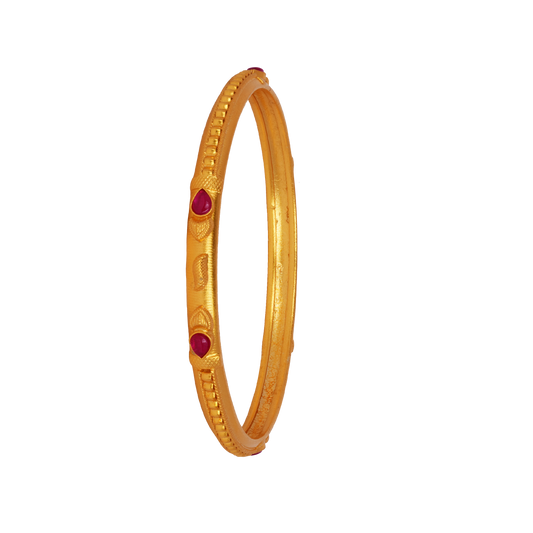 Ruby Leaf Harmony Bangle