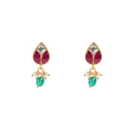 Aarohi Lotus Stud Drops