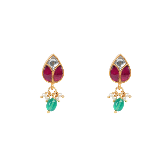 Aarohi Lotus Stud Drops