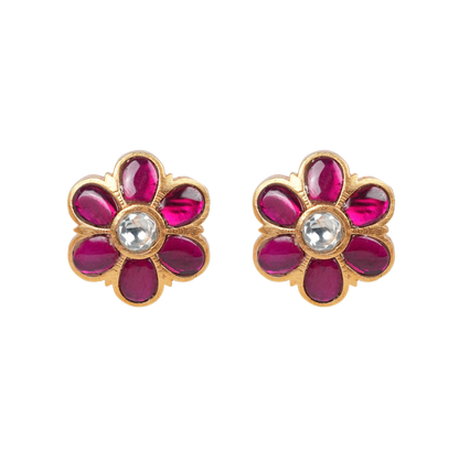 Ruhani Ruby Bloom Studs