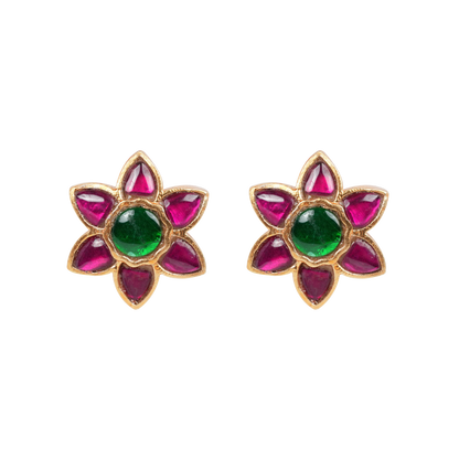 Padma Studs with Antique Gold Finish