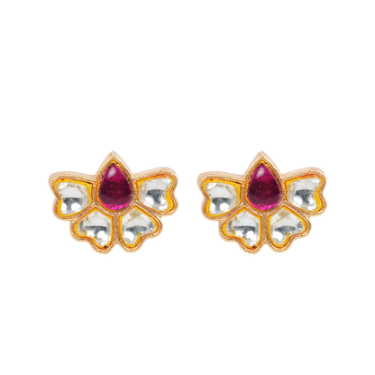 Ruby Radiance Lotus Studs