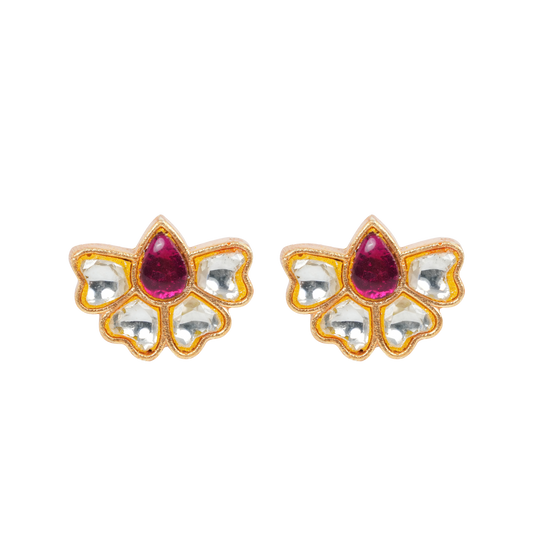 Ruby Radiance Lotus Studs