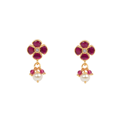 Ruby Bloom Pearl Drops