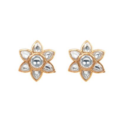 Nitya Kundan Lotus Studs