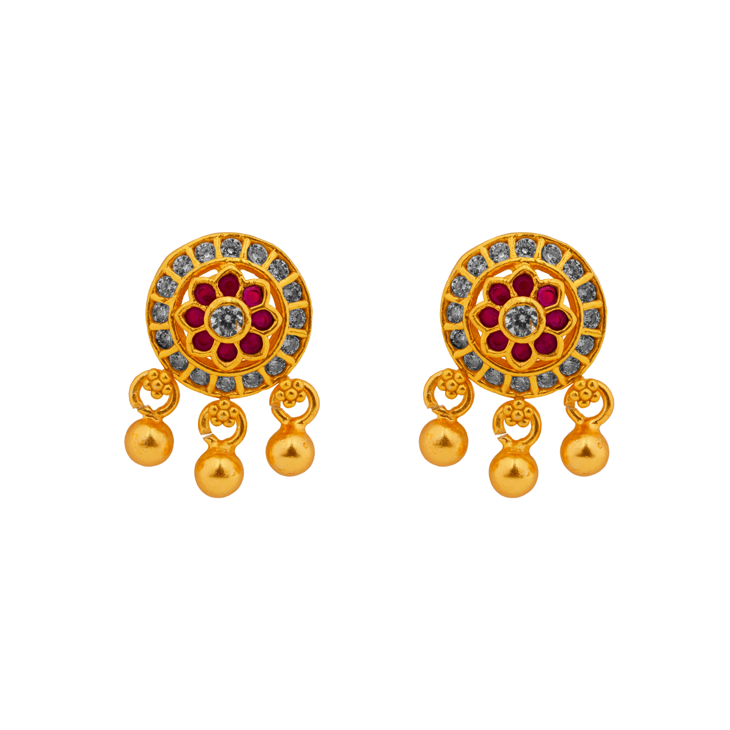 Chandrika Round Drop Earring