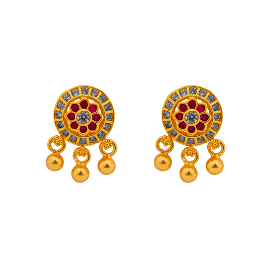 Chandrika Round Drop Earring