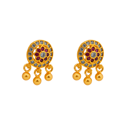 Chandrika Round Drop Earring