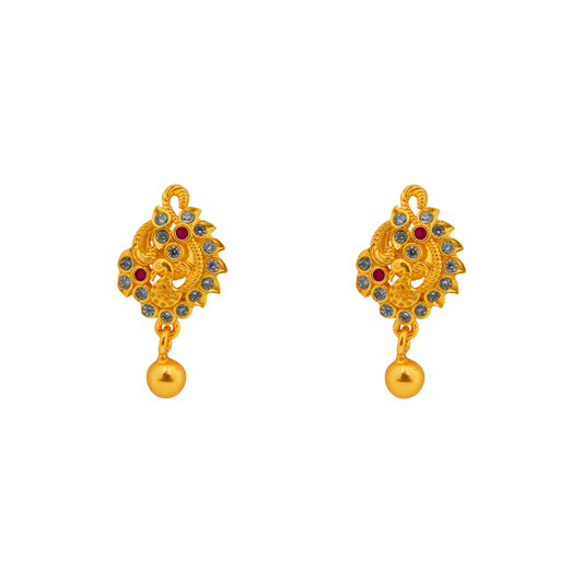 Peacock Majesty Drop Earring