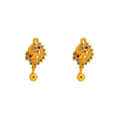 Peacock Majesty Drop Earring